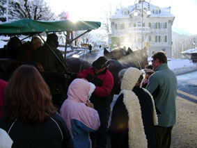 Carriage ride up to Schloss Neuschwanstein
