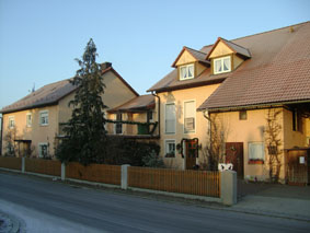Our B&B - We stayed in the room at the top right bay window