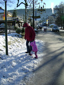 Walking in the 'ice cream'