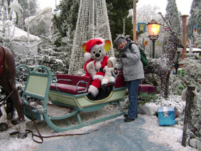 Sitting with 'Micky Mouse'